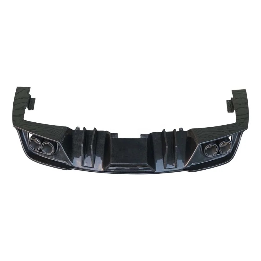 2018-2023 for Mustang Carbon Fiber Body Kit with Rear Diffuser Bumper Lip Splitters Including Exhaust Bumper Cut-Outs